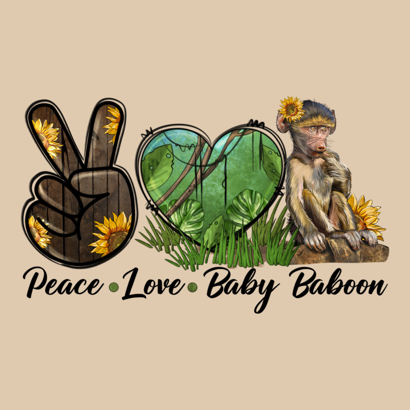 Peace Love Baby Baboon Heavyweight Sweatshirt by LillyAllenDesigns | Teevron