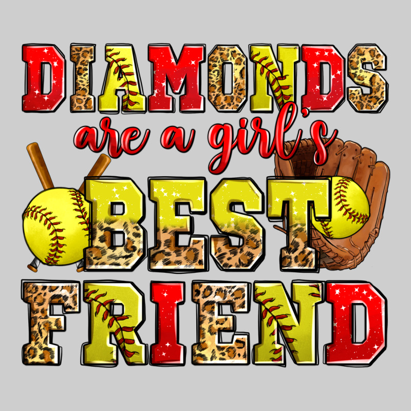 Diamonds Are A Girl's Best Friend Softball Premium Tee by Zillion Design Studio | Teevron