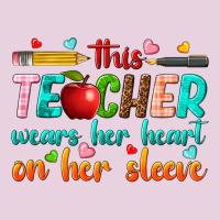 This Teacher Wears Her Heart On Her Sleeve Ladies Tee | Teevron