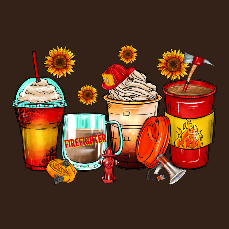 Firefighter Coffee Cups Heavy Core Tee by Zillion Design Studio | Teevron