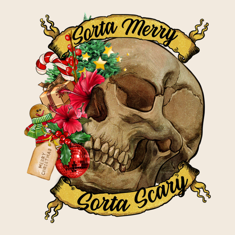 Sorta Merry Sorta Scary Skull Zipper Hoodie by NancyCooperArtShop | Teevron