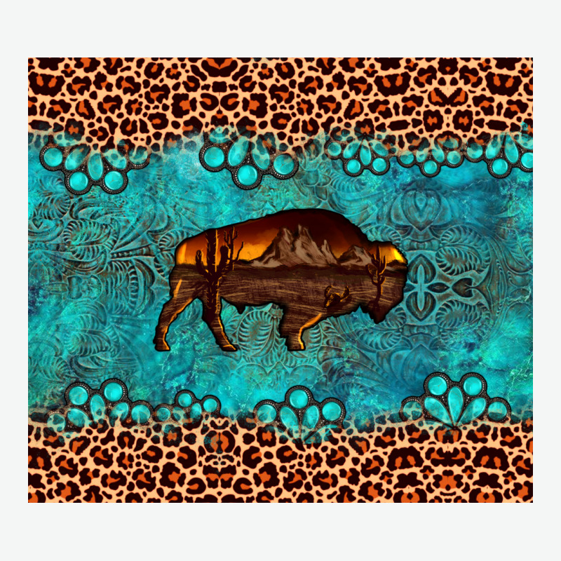 Bison Leopard Gemstone Urban Heavy Tee by Artiststas | Teevron