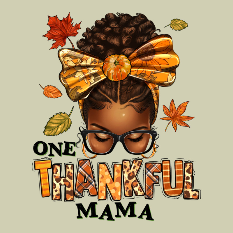 One Thankful Mama Afro Messy Bun Heavy Core Tee by texasbilliewilder | Teevron