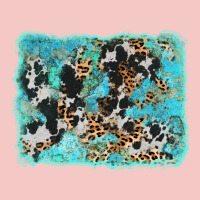 Turquoise Cowhide Leopard Background Urban Heavy Tee | Teevron