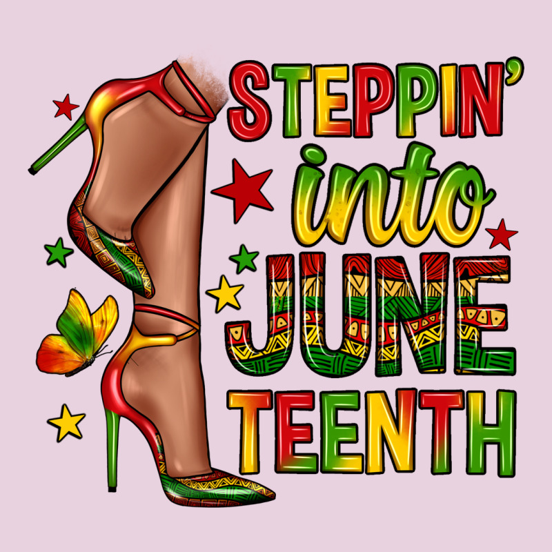 Steppin Into Juneteenth Ladies Tee by Zillion Design Studio | Teevron