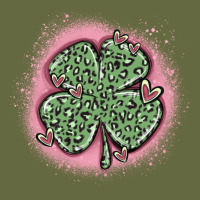 Leopard Shamrocks With Hearts Long Sleeve Tee | Teevron