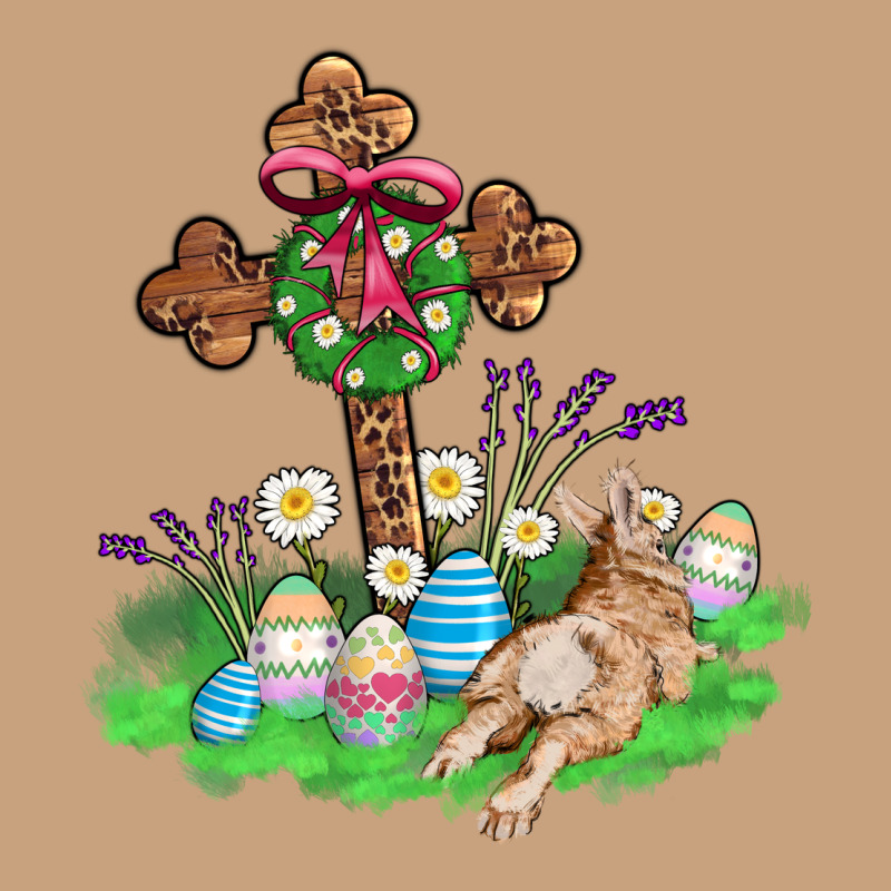 Religious Easter Bunny Cross Vintage Tee by AdoDesignShop | Teevron