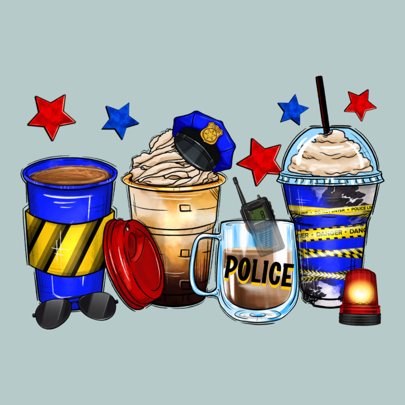 Police Coffee Cups Heavy Core Tee by Zillion Design Studio | Teevron