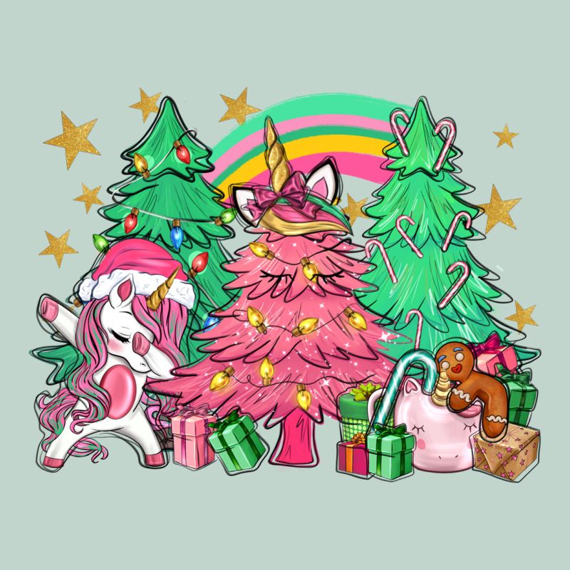 Unicorn Christmas Trees Zipper Hoodie by NancyCooperArtShop | Teevron