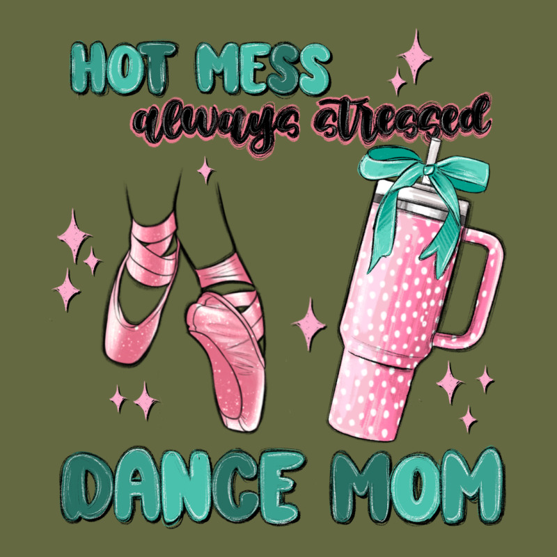 Mess Always Stressed Dance Mom Long Sleeve Tee by MaliasSmallBusiness | Teevron