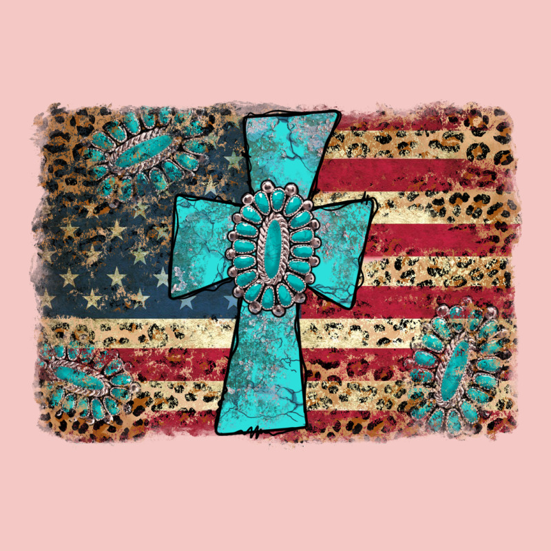 Flag And Turquoise Cross Urban Heavy Tee by AdoDesignShop | Teevron