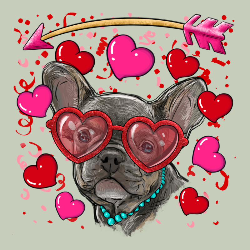Valentine's Day French Bulldog Puppy Ladies Tee by RanaPortraitStore | Teevron