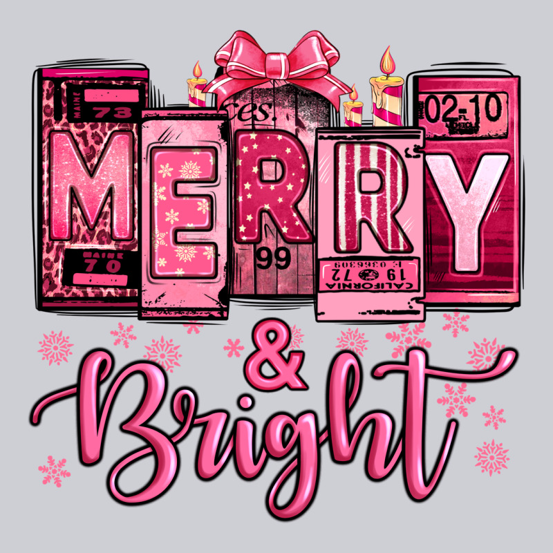 Merry And Bright Pink Christmas Heavyweight Sweatshirt by Jasminsmagicworld | Teevron
