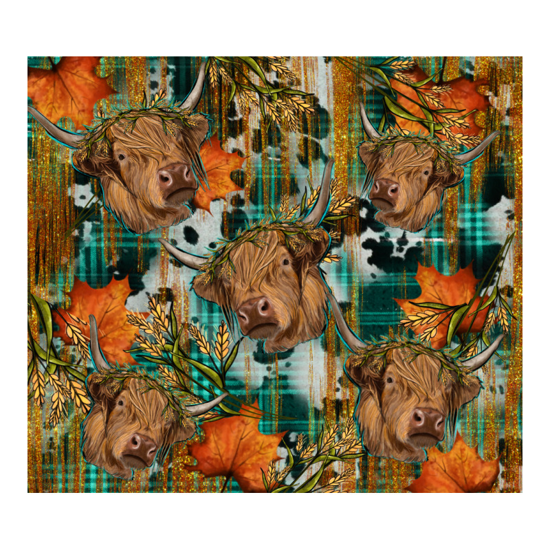 Fall Cowhide Highland Cow Tumbler Premium Tee by RanaPortraitStore | Teevron