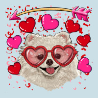 Valentine's Day White Pomeranian Ladies Tee | Teevron
