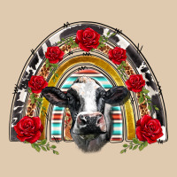 Black And White Baby Cow Floral Rose Rainbow Heavyweight Sweatshirt | Teevron
