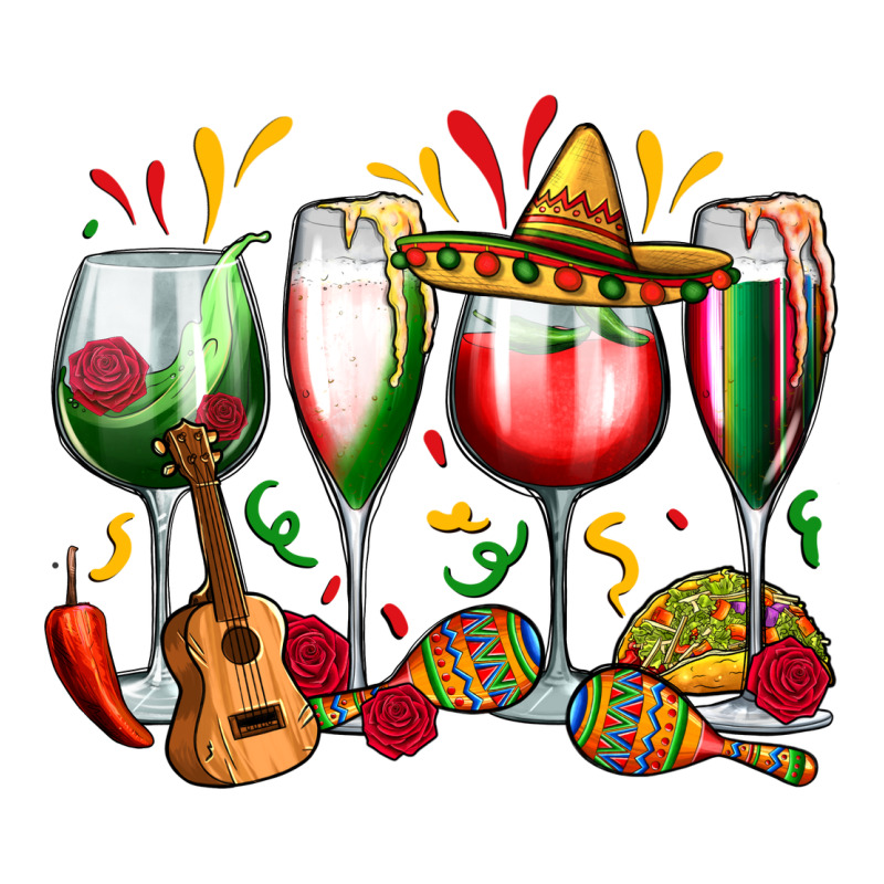 Mexico Wine Glasses Ladies Tee by Zillion Design Studio | Teevron