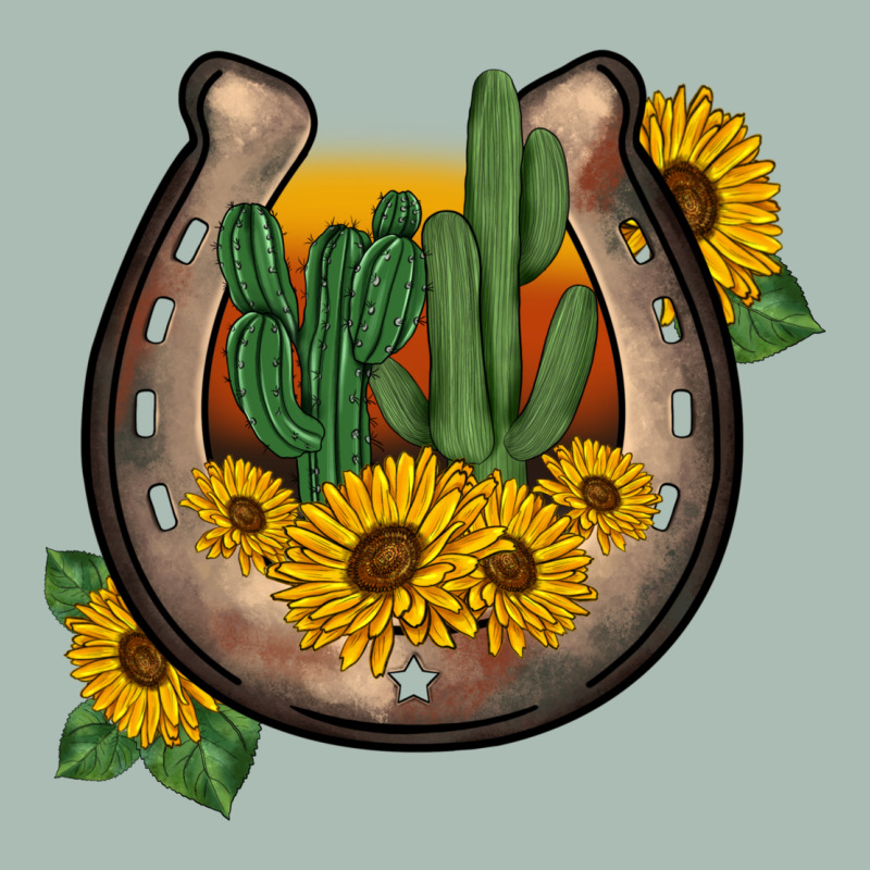 Western Horseshoe Sunflower Cactus Classic Tee by BarkalooDesign | Teevron