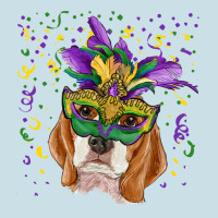 Mardi Gras  Mask Beagle Ladies Tee | Teevron