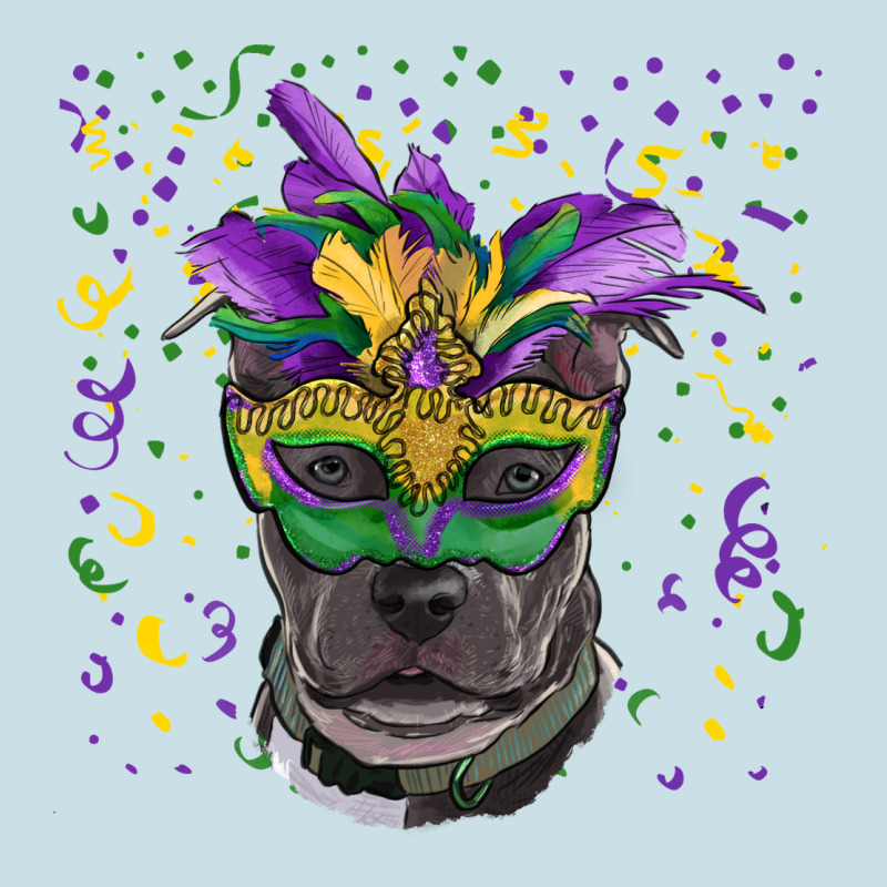 Mardi Gras  Mask Pitbull Ladies Tee by RanaPortraitStore | Teevron