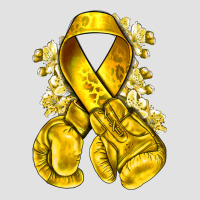 Childhood Cancer Yellow Ribbon With Boxing Gloves Premium Hoodie | Teevron