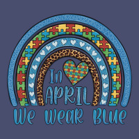 In April We Wear Blue Autism Awareness Leopard Rainbow Vintage Tee | Teevron