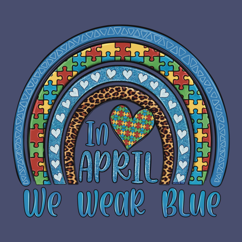 In April We Wear Blue Autism Awareness Leopard Rainbow Vintage Tee by Artiststas | Teevron