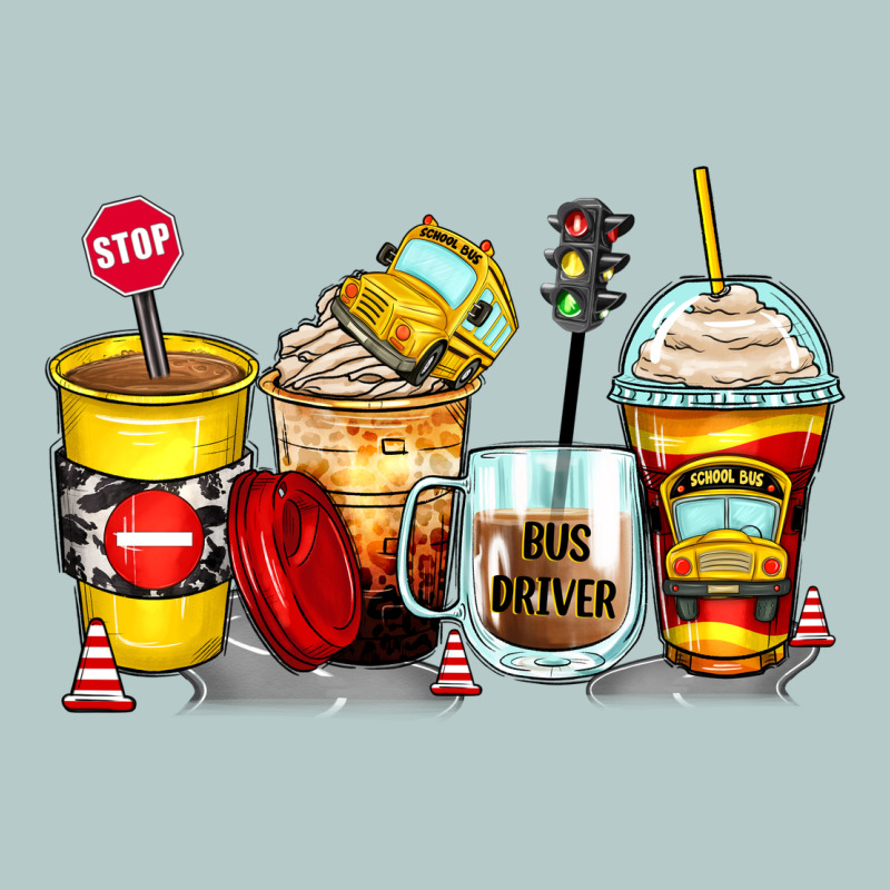 Bus Driver Coffee Cups Heavy Core Tee by Zillion Design Studio | Teevron