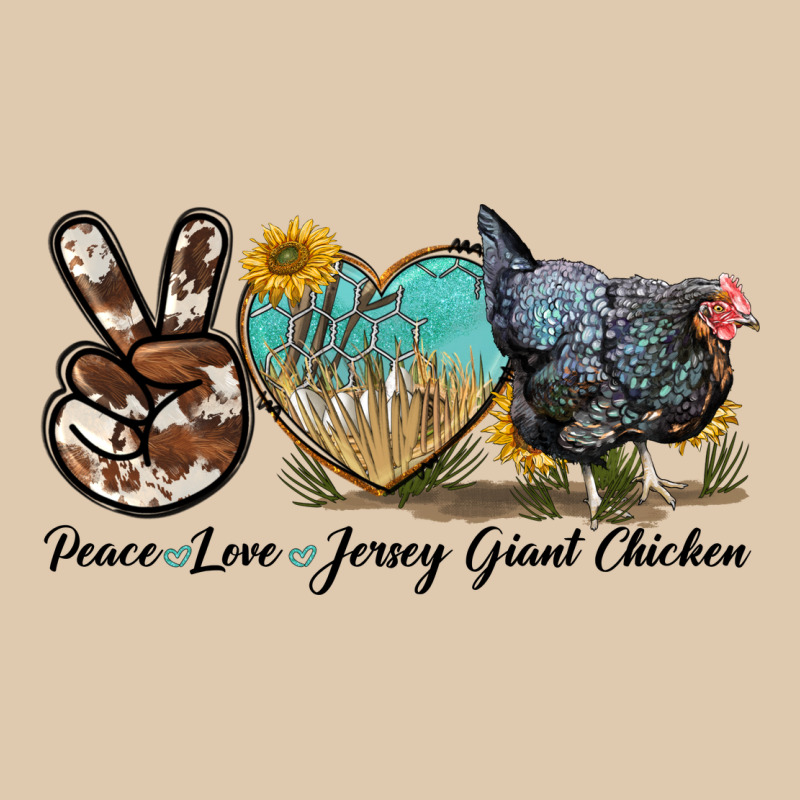 Peace Love Jersey Giant Chicken Heavyweight Sweatshirt by LillyAllenDesigns | Teevron