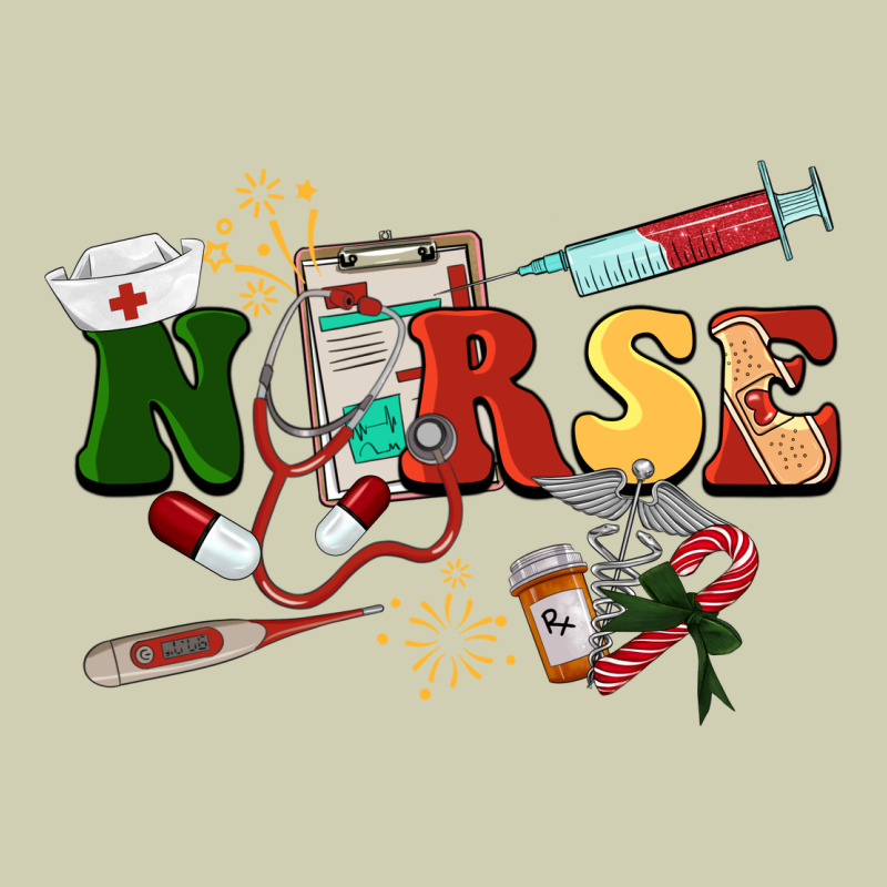 Christmas Nurse Heavy Core Tee by BarkalooDesign | Teevron