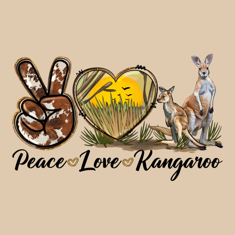 Peace Love Kangaroo Heavyweight Sweatshirt by LillyAllenDesigns | Teevron
