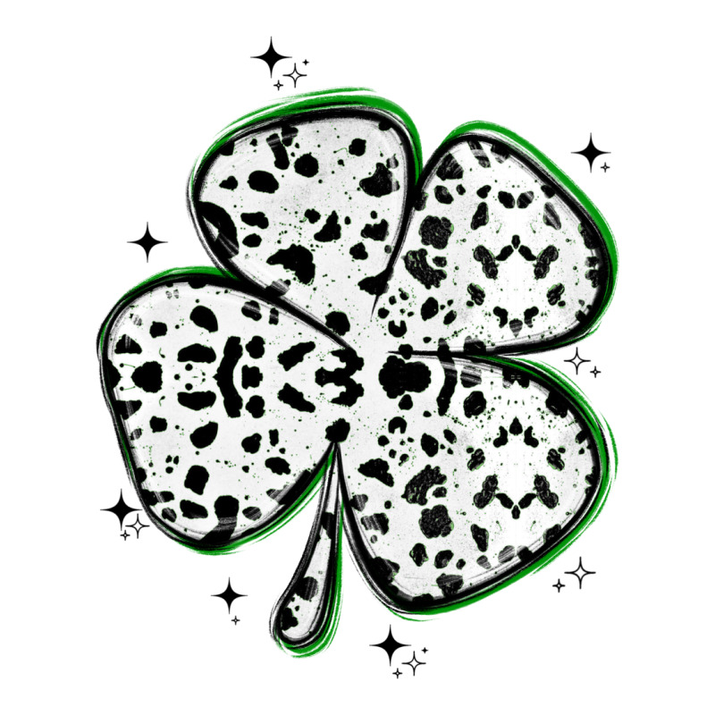 Four Leaf Clover Dalmatian Print Grunge Long Sleeve Tee by MaliasSmallBusiness | Teevron