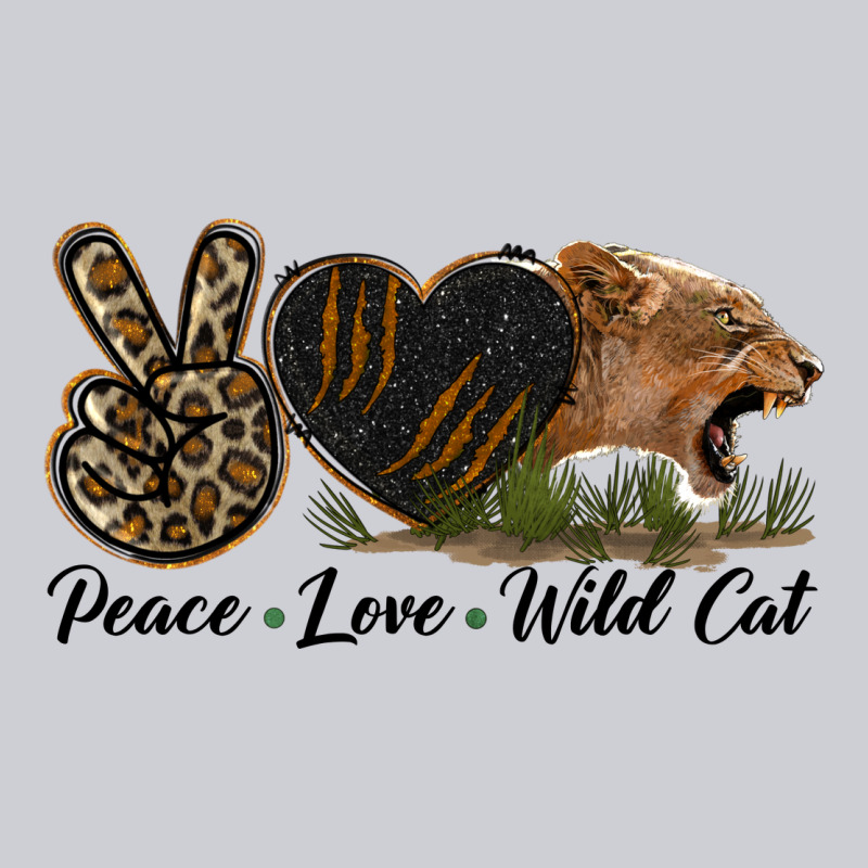Peace Love Wild Cat Head Heavyweight Sweatshirt by LillyAllenDesigns | Teevron