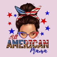 All American Mama Messy Bun Ladies Tee | Teevron