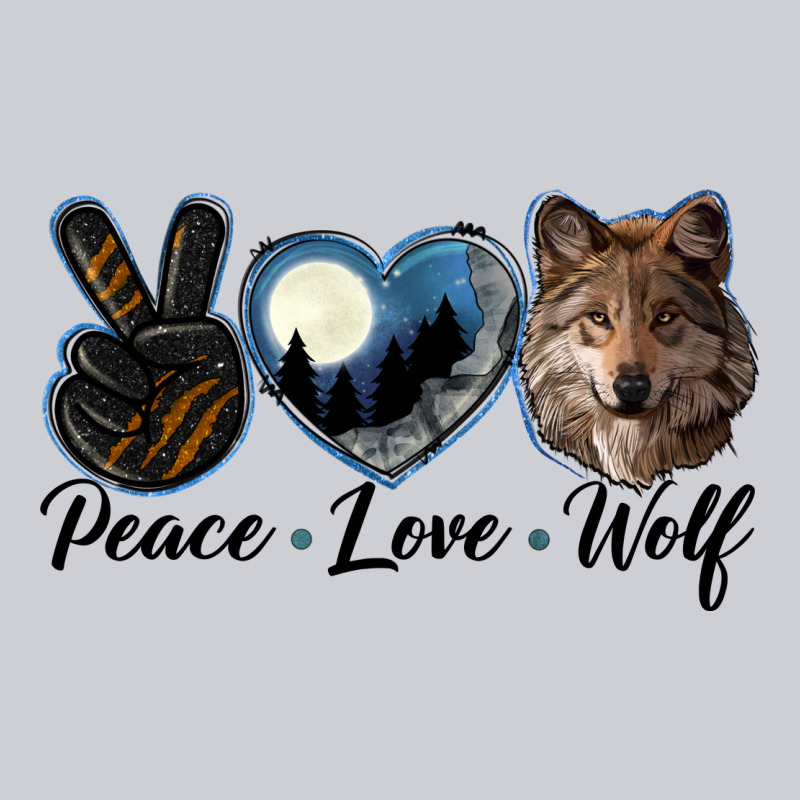 Peace Love Wolf Head Heavyweight Sweatshirt by LillyAllenDesigns | Teevron