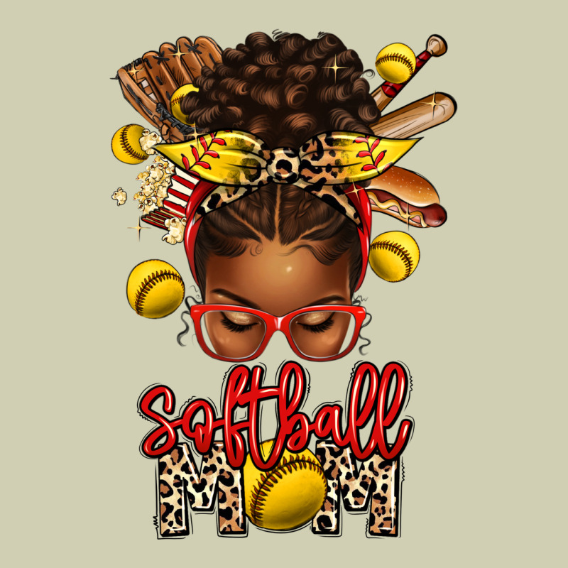 Softball Mom Afro Messy Bun Heavy Core Tee by texasbilliewilder | Teevron