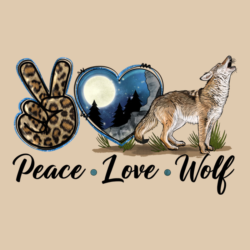 Peace Love Wolf Heavyweight Sweatshirt by LillyAllenDesigns | Teevron