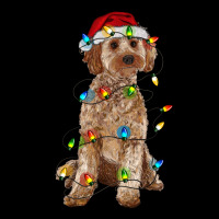 Cockapoo With Christmas Lights Heavy Core Tee | Teevron