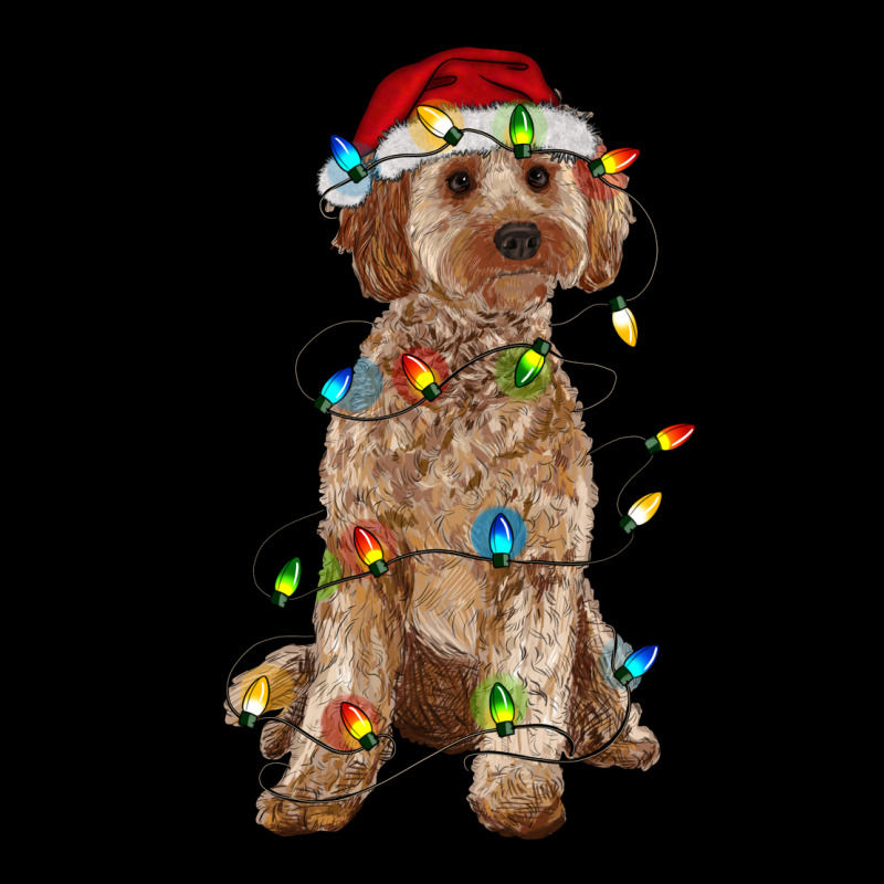Cockapoo With Christmas Lights Heavy Core Tee by RanaPortraitStore | Teevron