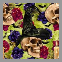Halloween Witch Skull Seamless Pattern Vintage Hoodie | Teevron