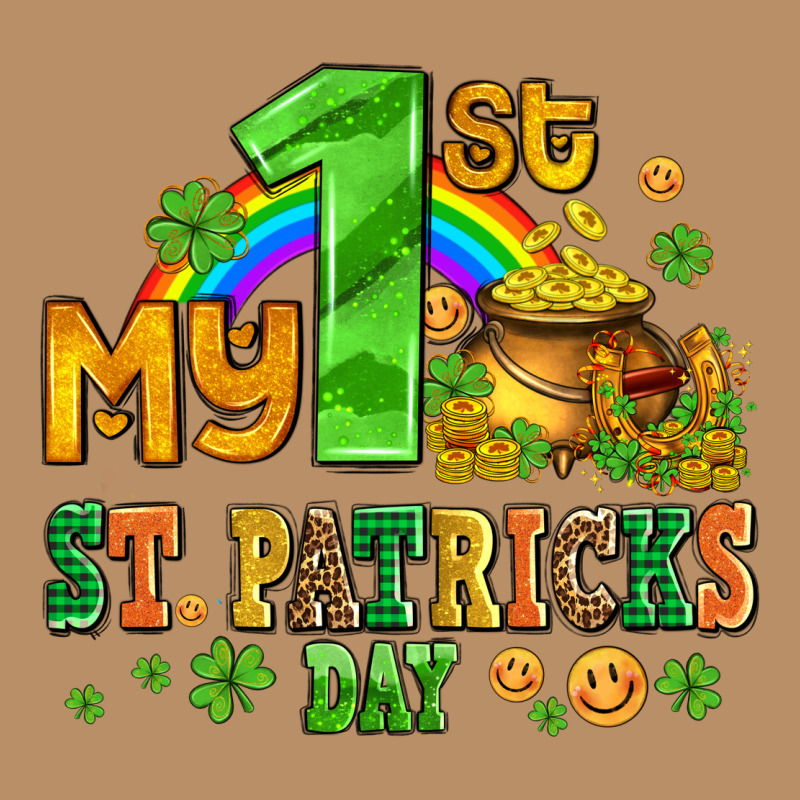 My First St Patricks Day With Coins And Shamrocks Vintage Hoodie by AdoDesignShop | Teevron