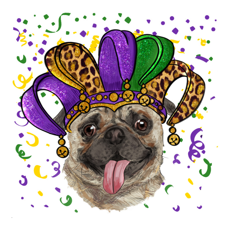 Mardi Gras Hat Pug Ladies Tee by RanaPortraitStore | Teevron