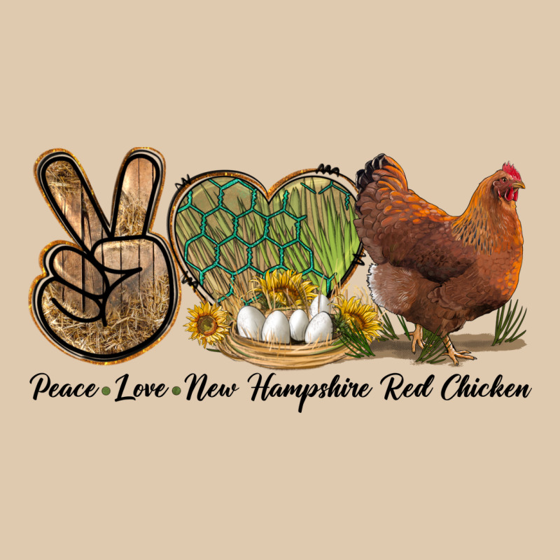 Peace Love New Hampshire Red Chicken Heavyweight Sweatshirt by LillyAllenDesigns | Teevron