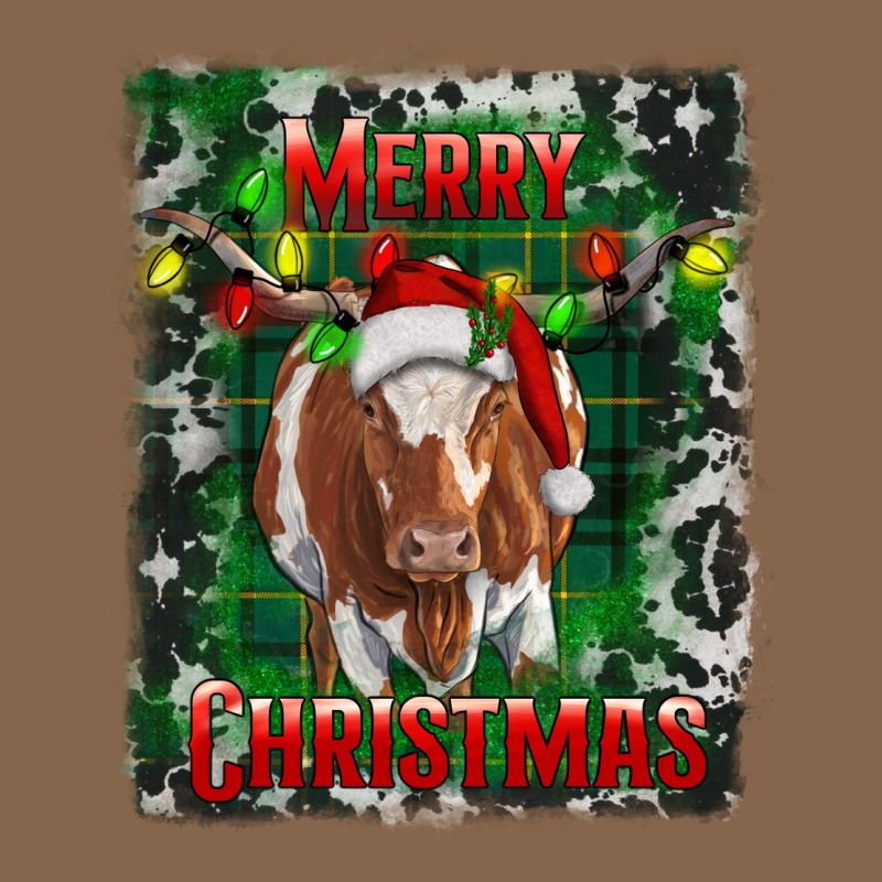 Merry Christmas Longhorn Cow Premium Tee by RanaPortraitStore | Teevron