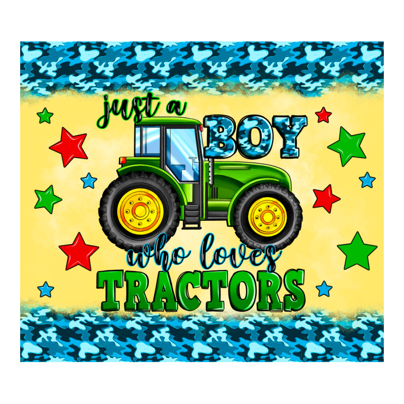 Just A Boy Who Loves Tractors Ladies Tee by Zillion Design Studio | Teevron