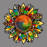 Autism Awareness Cowhide Leopard Sunflower Vintage Tee | Teevron