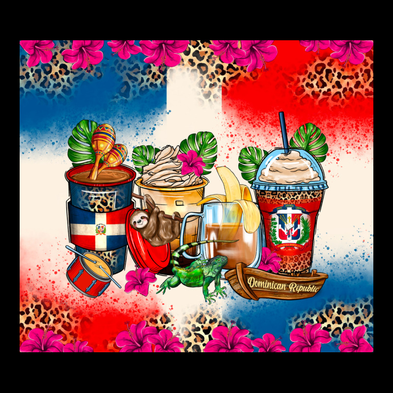Dominican Republic Coffee Cups Ladies Tee by Zillion Design Studio | Teevron