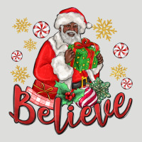 Believe Black Santa Christmas Zipper Hoodie | Teevron