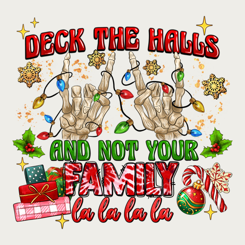 Deck The Halls And Not Your Family Zipper Hoodie by MaliasSmallBusiness | Teevron