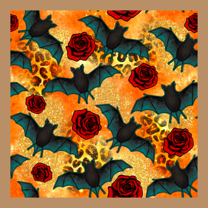 Halloween Bat And Roses Seamless Pattern Vintage Hoodie by BundleAndBundleShop | Teevron